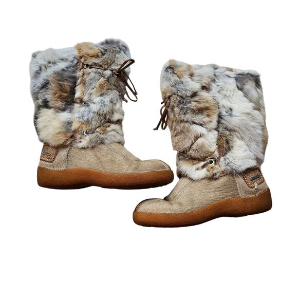 Pajar Genuine Fur Quality Premium Winter Boots Rabbit Fur Deer Hair Size 40 - Picture 3 of 12